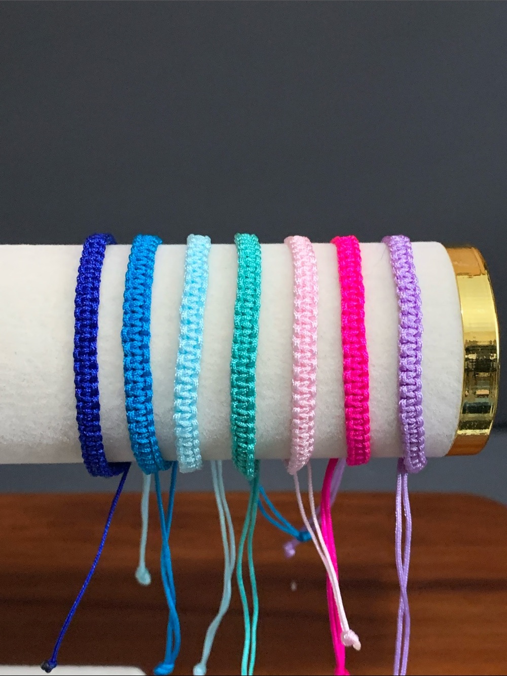 NWT Handmade nylon adjustable bracelets- set of 7